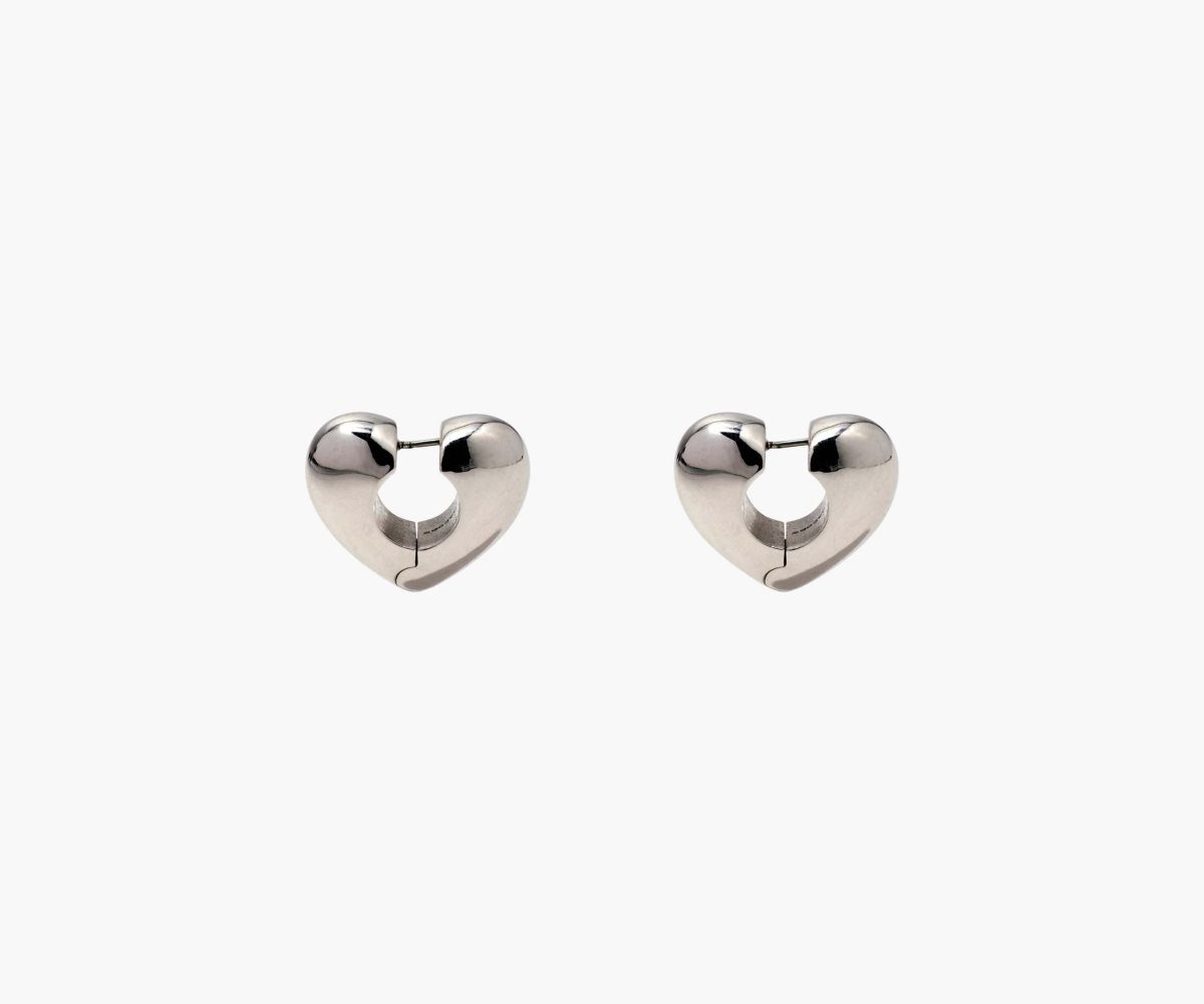 Marc Jacobs Charmed Bubble Heart Hoops Argent | JRGFSM-683