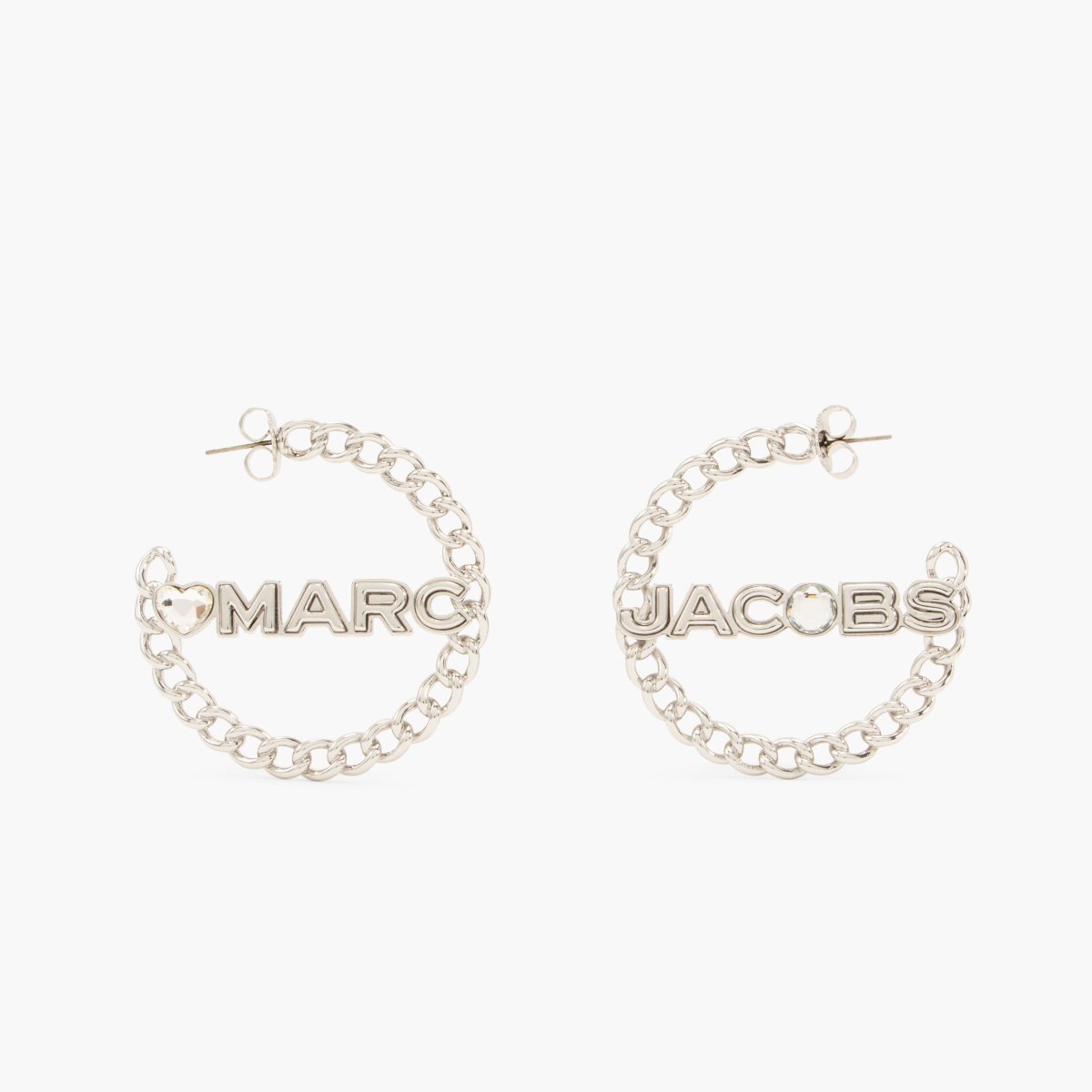 Marc Jacobs Charmed Chain Hoops Argent | UVEDIH-094