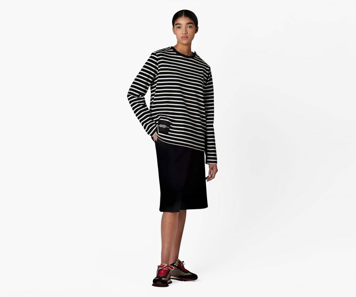 Marc Jacobs Rayé T-Shirt Noir Multicolore | NZAEJL-619
