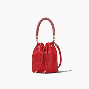 Marc Jacobs Cuir Bucket Bag Rouge | PRBDJW-451