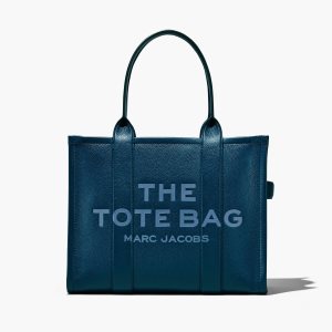 Marc Jacobs Cuir Large Tote Bag Bleu | DQNFJB-609