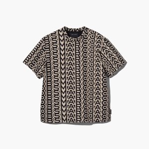 Marc Jacobs Monogram Big T-Shirt Noir Blanche | BSLFQN-904