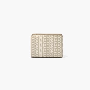 Marc Jacobs Monogram Mini Compact Wallet Kaki | GVYBWR-876