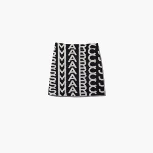 Marc Jacobs Monogram Terry Skirt Noir Blanche | PQBGEW-084