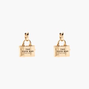 Marc Jacobs Tote Bag Earrings Doré Clair | XYOUJR-419